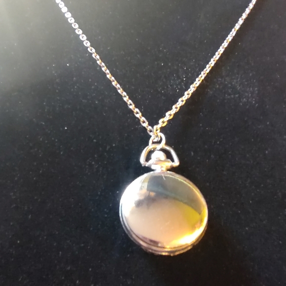 Butterfly Pendant Locket Watch Necklace - Picture 4 of 6